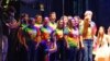 Voices Strong United, the choir of more than 100 students, performs in Anaheim, California, Jan. 26, 2019. 