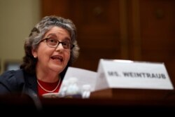 FILE - U.S. Federal Election Commission Commissioner Ellen Weintraub testifies on Capitol Hill in Washington, May 22, 2019.