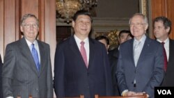 Antes de viajar a Iowa, Xi Jinping se reunió en Washington con líderes del Congreso.