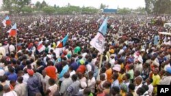 Mkutano wa chama cha upinzani cha Chadema kumaliza kampeni za uchaguzi wa 2010 Dar es Salaam