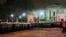 Riot police form a cordon in front of the Russian embassy during the annual far-right march, which coincides with Poland's national Independence Day, in Warsaw, Nov. 11, 2013.