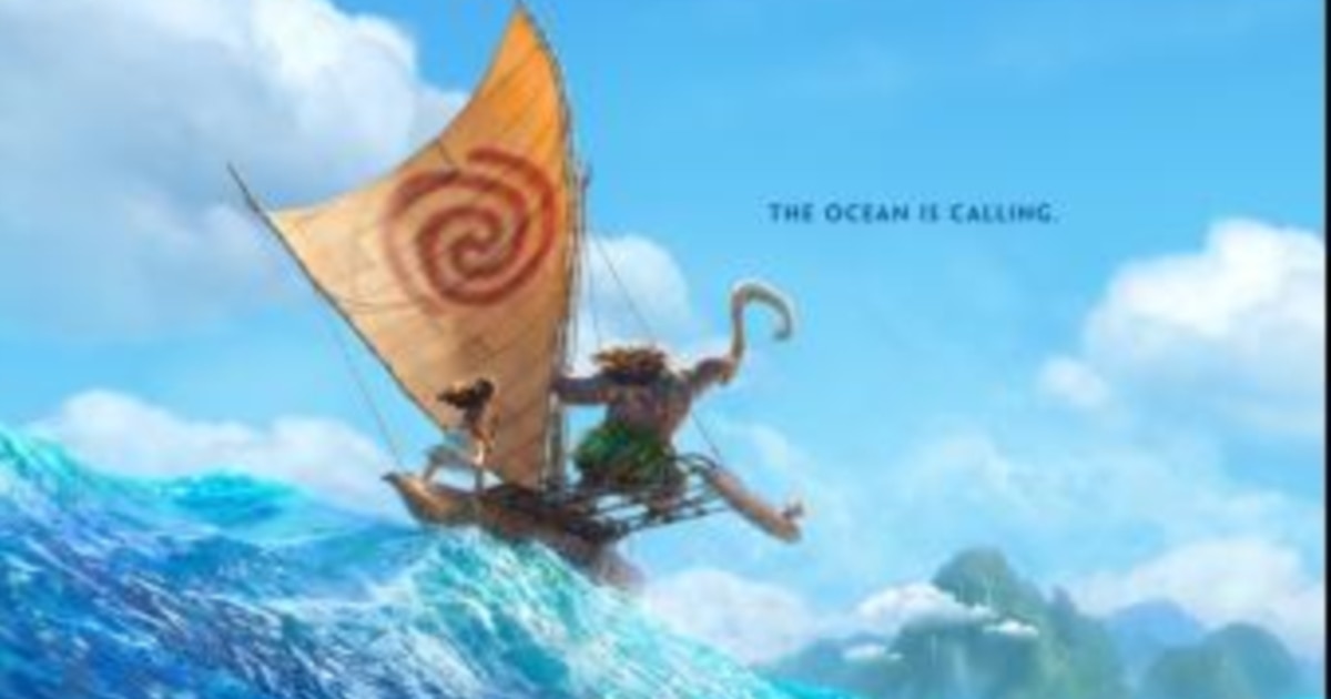 Moana Disney animated character in ocean adventure scene