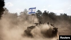 استقرار ارتش اسرائیل در نزدیکی مرز نوار غزه.