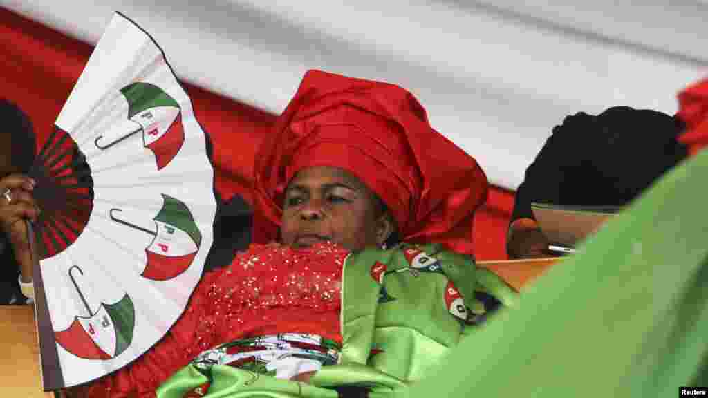 First Lady Patience Johnathan attends the launch of her husband's presidential campaign in Lafia, Nassarawa, February, 2011.