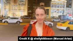 이라크에서 납치된 미국인 기자 셸리 키틀슨 사진 (출처: X@shellykittleson)