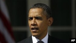 President Barack Obama speaks in the Rose Garden of the White House in Washington, Tuesday, March 13, 2012. (AP Photo/Pablo Martinez Monsivais)