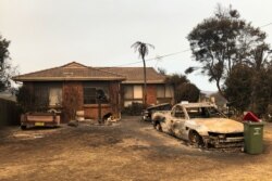 A view of a property burned by the Currowan Fire in Conjola Park, NSW, Australia, Jan. 2, 2020.