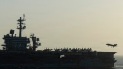 USS Abraham Lincoln (CVN 72) conducts U.S. blockade operations in the Arabian Sea, April 16, 2026.