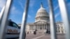 Security bike racks stand outside the US Capitol ahead of the National Women's March in Washington, DC, on November 2, 2024. (Photo by Allison ROBBERT / AFP)