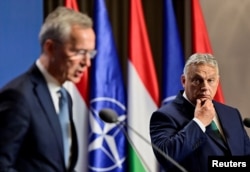 Stoltenberg ile Orban dün Macaristan'da biraraya gelerek, basın toplantısı düzenledi.