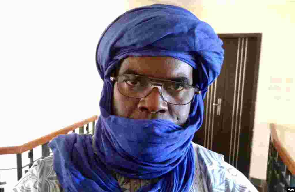 Amadou Cisse, of the Liberation Front in Northern Mali. (Idriss Fall/VOA)