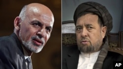 Presiden Ashraf Ghani (kiri) memecat seorang wakil Pemimpin Eksekutif Afghanistan, Haji Mohammad Mohaqiq (kanan).