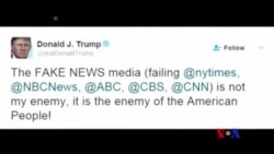 川普抨擊一些新聞媒體為“美國人民的公敵” (粵語)