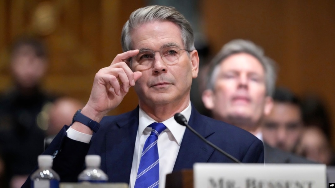 Scott Bessent, President-elect Donald Trump's choice to be secretary of the treasury, appears before the Senate Finance Committee for his confirmation hearing, at the Capitol in Washington, Jan. 16, 2025.