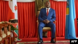 Le président burundais Pierre Nkurunziza au palais présidentiel à Bujumbura, le 29 juin 2017.