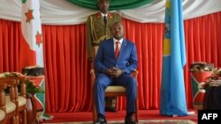 Le président du Burundi Pierre Nkurunziza au palais présidentielle à Bujumbura, le 29 juin 2017.