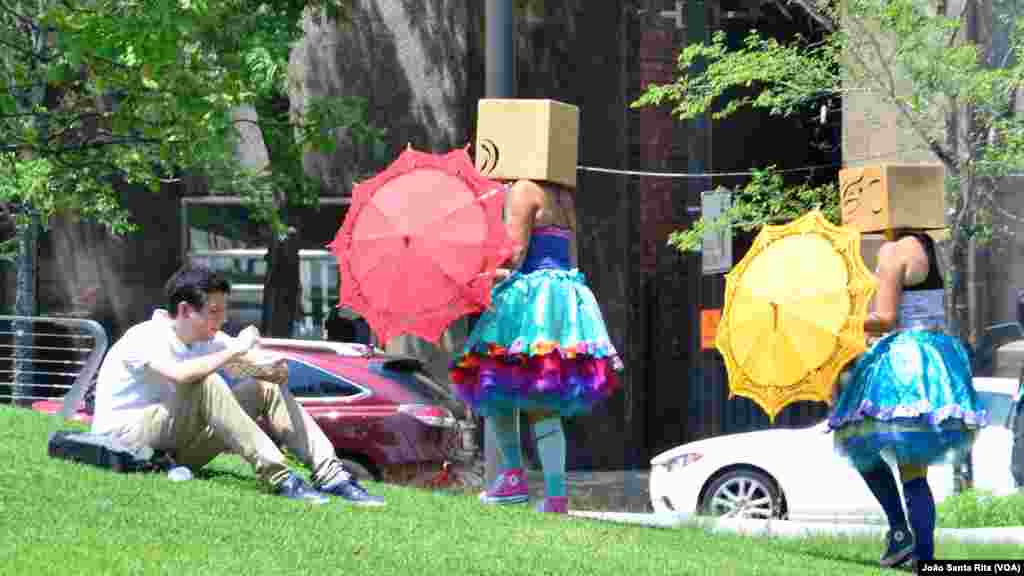 Protesters find different ways to pass their message outside the Republican National Convention in Cleveland. Jul 19, 2016​