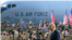 美國總統拜登在英國薩福克郡的米爾登霍爾皇家空軍基地向駐紮在那裡的美國軍人發表講話。（2021年6月9日）
