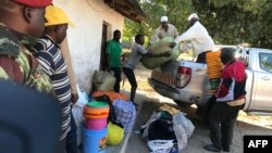 Des déplacés ayant fui les récentes attaques à Naunde, au nord du Mozambique, le 13 juin 2018.