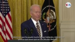 El presidente Biden critica gobierno de Maduro en Venezuela