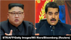 El líder norcoreano Kim jong Un y el presidente de Venezuela Nicolás Maduro.