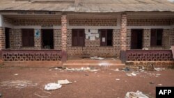 L'entrée de l'hôpital à Gambo, Centrafrique, le 16 août 2017.