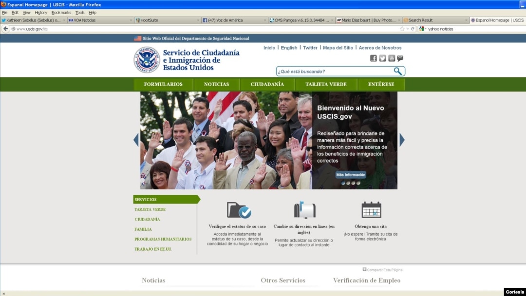 El último rediseño se realizó en 2009 con el propósito de ofrecer una mejor experiencia en línea a los usuarios. [Foto: cortesía USCIS].