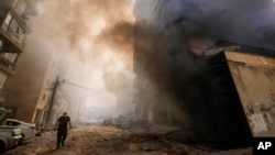 Smoke rises from the site of an Israeli airstrike in Dahiyeh, Beirut, Lebanon, Oct. 2, 2024. 