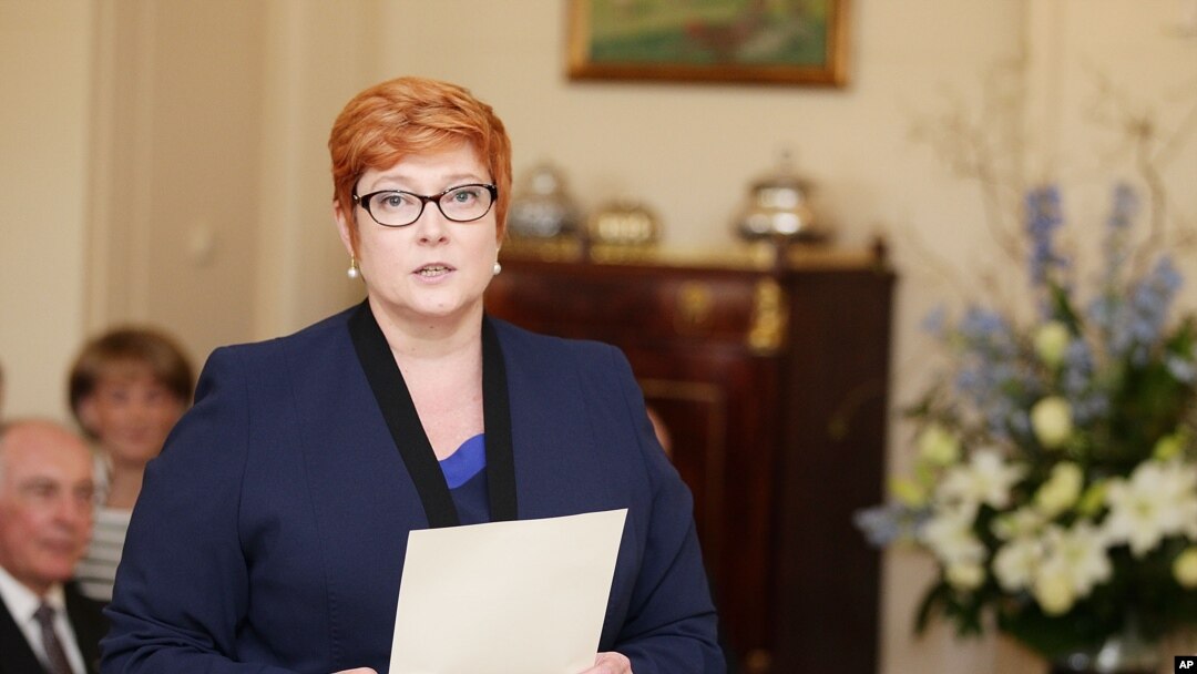 Bà Marise Payne - Bộ trưởng Quốc phòng Australia. 