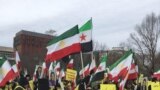 تجمع&nbsp;سازمان جوامع ایرانیان آمریکایی در مقابل کاخ سفید برای اعلام حمایت از اعتراضات در ایران