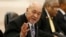 FILE - Suriname's President Desi Bouterse attends a meeting at the Great Hall of the People in Beijing on Nov. 27, 2019.