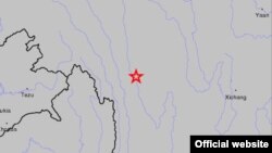 China earthquake locater map (Image Credit: USGS)