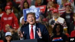 Presiden Donald Trump dalam rally di El Paso, Texas, 11 Februari 2019.