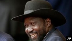 Shugabanni daga kasashen Afirka da duniya sun kasance wurin bukukuwan a Nairobi domin tunawa da ranar -- Ali Bongo Ondimba, Ghana; Goodluck Jonathan, Nigeria da Salva Kiir, South Sudan.