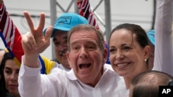 Edmundo González, candidato presidencial da oposição, Venezuela, La Victoria, 18 maio 2024