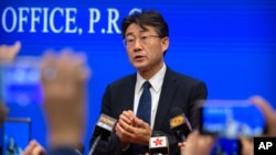Gao Fu, the head of the Chinese Center for Disease Control and Prevention (China CDC), speaks to journalists after a press conference at the State Council Information Office in Beijing on Jan. 26, 2020. Gao has revealed Tuesday, July 28, 2020 he has…