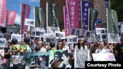 台湾妇女抗议者要求日本政府正视慰安妇问题 (图片由台湾妇援会提供)