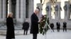 U.S. President Joe Biden and First Lady Jill Biden visit the World War Two Memorial Site on the 80th anniversary of the attacks on Pearl Harbor, Hawaii, at the National Mall in Washington on December 7, 2021. (Tom Brenner/Reuters)