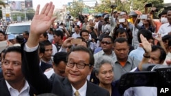 Lãnh tụ đối lập Campuchia Sam Rainsy.