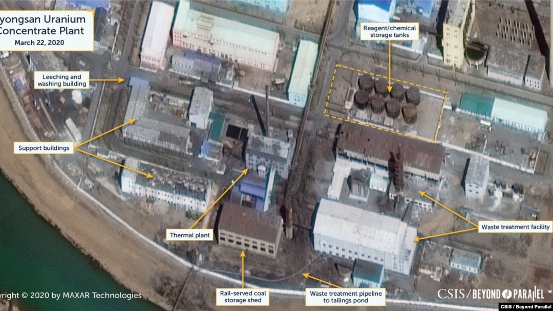 미국 전략국제문제연구소(CSIS)는 북한 황해북도 평산군 남천 화학단지에 있는 평산 우라늄 농축공장이 여전히 가동 중이라며 지난 3월 22일 촬영한 위성사진을 공개했다. 사진 제공: CSIS / Beyond Parallel. 