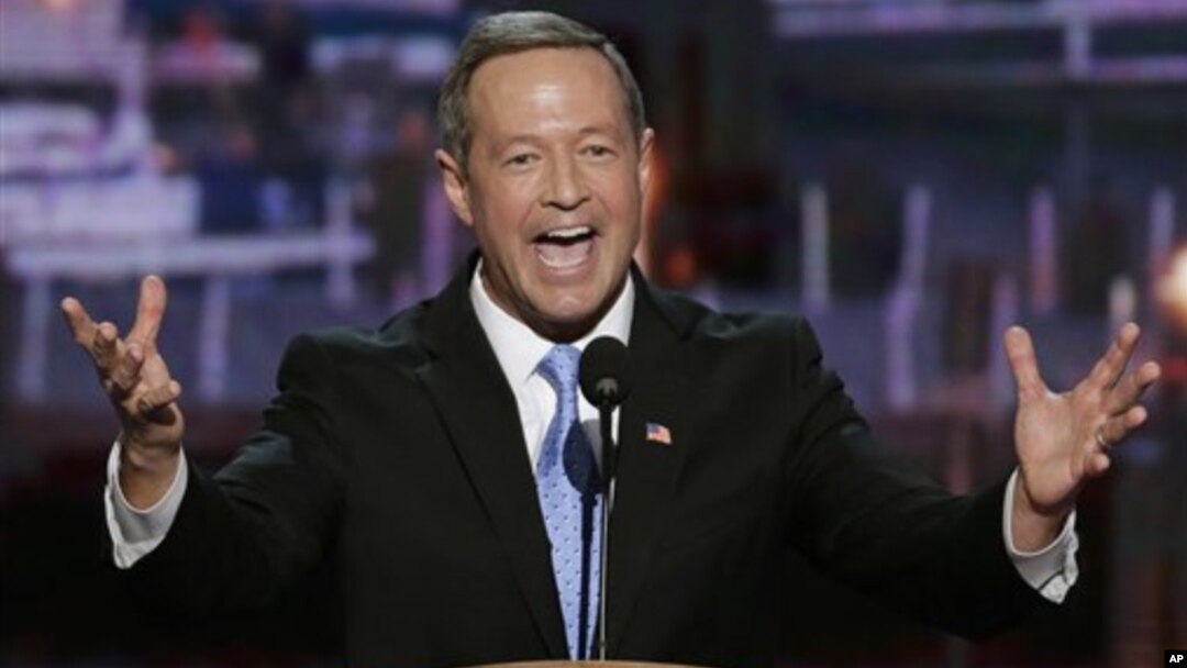 Gubernur Martin O’Malley memberikan pidato pada DNC 2012 di Charlotte, N.C. (4/9). O'Malley dikenal dengan keberhasilannya mereformasi sistem pendidikan di negara bagian Maryland.