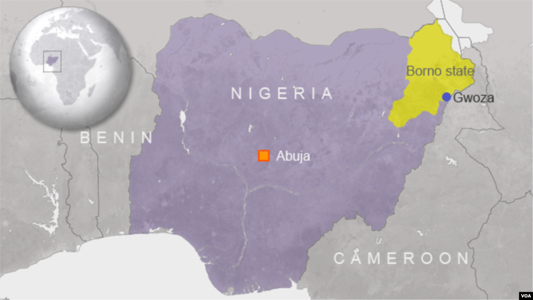 Igice ca Gwoza, mu ntara ya Borno ahabereye ubwicanyi bukabije ku basivile