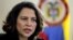FILE - Colombia's Interior Minister Nancy Patricia Gutierrez speaks during a Reuters interview in Bogota, Colombia, Oct. 23, 2019.