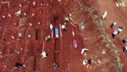 Drone Footage Shows Indonesia Cemetery Expanding Because of Coronavirus Deaths 