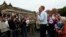 Labour party MP Jim Murphy addresses a crowd during his "100 streets in 100 days" tour to promote the case for Scotland to remain part of the United Kingdom, in Edinburgh, Scotland, Sept. 2, 2014. 