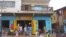 The Arwa clinic, center,  that was closed after the clinic Doctor got infected by the Ebola virus in the capital city of Freetown, Sierra Leone, July 15, 2014. 