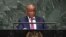 FILE - In this Sept. 28, 2019, photo, Lesotho Prime Minister Thomas Motsoahae Thabane addresses the 73rd session of the General Assembly at the United Nations in New York.