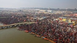 Maniyyata sun cika a kefen Ganges, ruwan Yamuna da kogin Saraswati a 'Mauni Amavasya' lokacin bikin Maha Kumbh Mela, January 29, 2025.