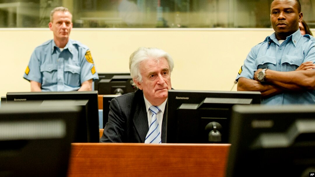 Ông Radovan Karadzic tại Tòa án Hình sự Quốc tế ở La Haye ngày 24/3/2016.