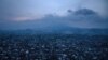 FILE - A view of the city of Goma in front of the Nyiragongo volcano, north of Goma, the provincial capital of North Kivu, May 30, 2021. 